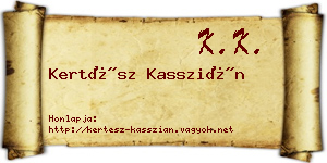 Kertész Kasszián névjegykártya